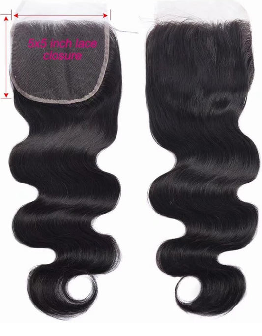 Royal Transparent 5x5 Lace Closure Body Wave Hair